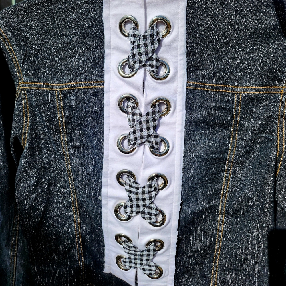 Black denim jacket